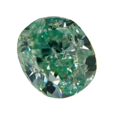 0.529 ct <br> Fancy Intense Bluish   Green  <br> SI2