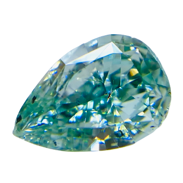 0.587 ct <br> Fancy Intense Bluish   Green  <br> SI1