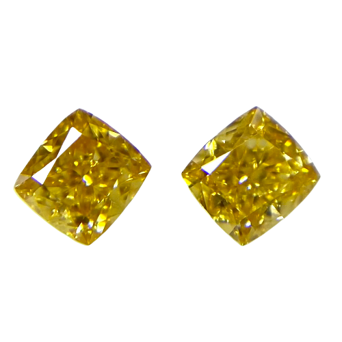 0.234 ct <br> Yellow Color <br> Cushion Shape