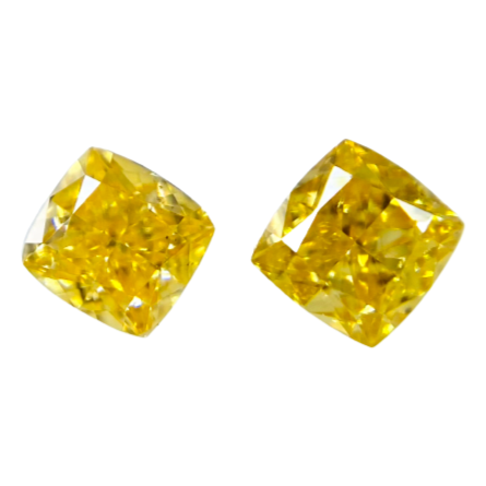 0.264 ct <br> Yellow Color <br> Cushion Shape