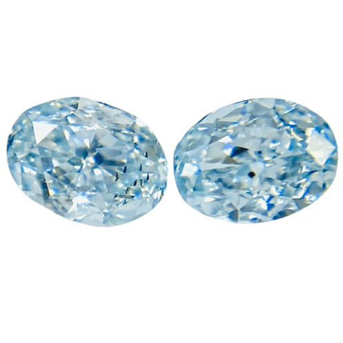 0.246 ct <br> Blue Color <br> Oval Shape