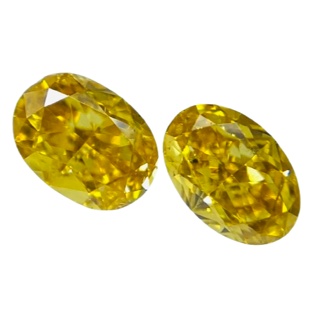 0.323 ct <br> Yellow Color <br> Oval Shape