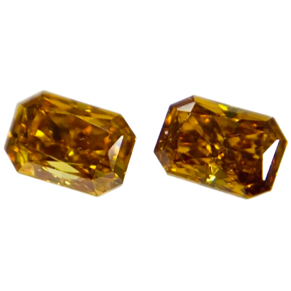0.326 ct <br> Orange Color <br> Radiant Shape