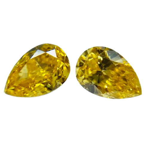 0.278 ct <br> Yellow Color <br> Pear Shape