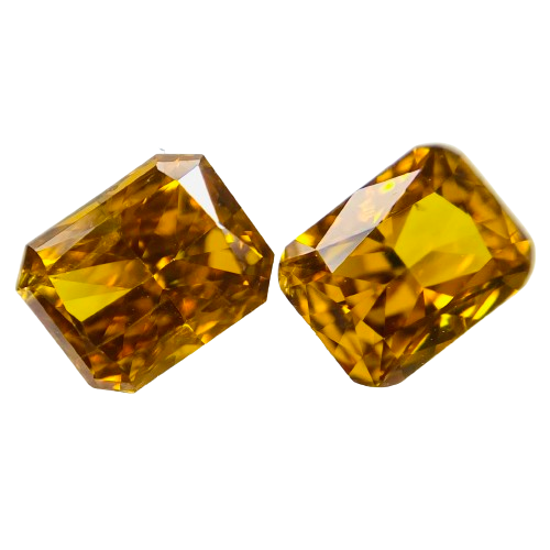0.796 ct <br> Orange Color <br> Radiant Shape