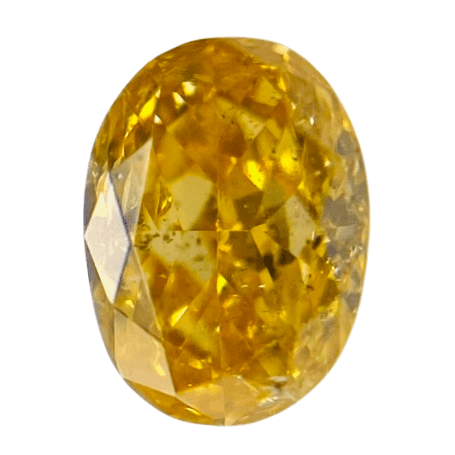 0.153 ct <br> Fancy Vivid Orangy  Yellow  <br> SI2