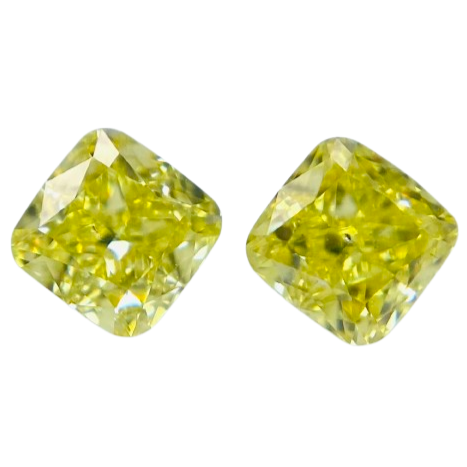 0.409 ct <br> Yellow Color <br> Cushion Shape