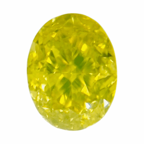 0.136 ct <br> Fancy Vivid Greenish   Yellow  <br> SI1