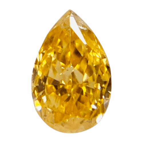 0.101 ct <br> Fancy Vivid   Yellow Orange <br> SI2
