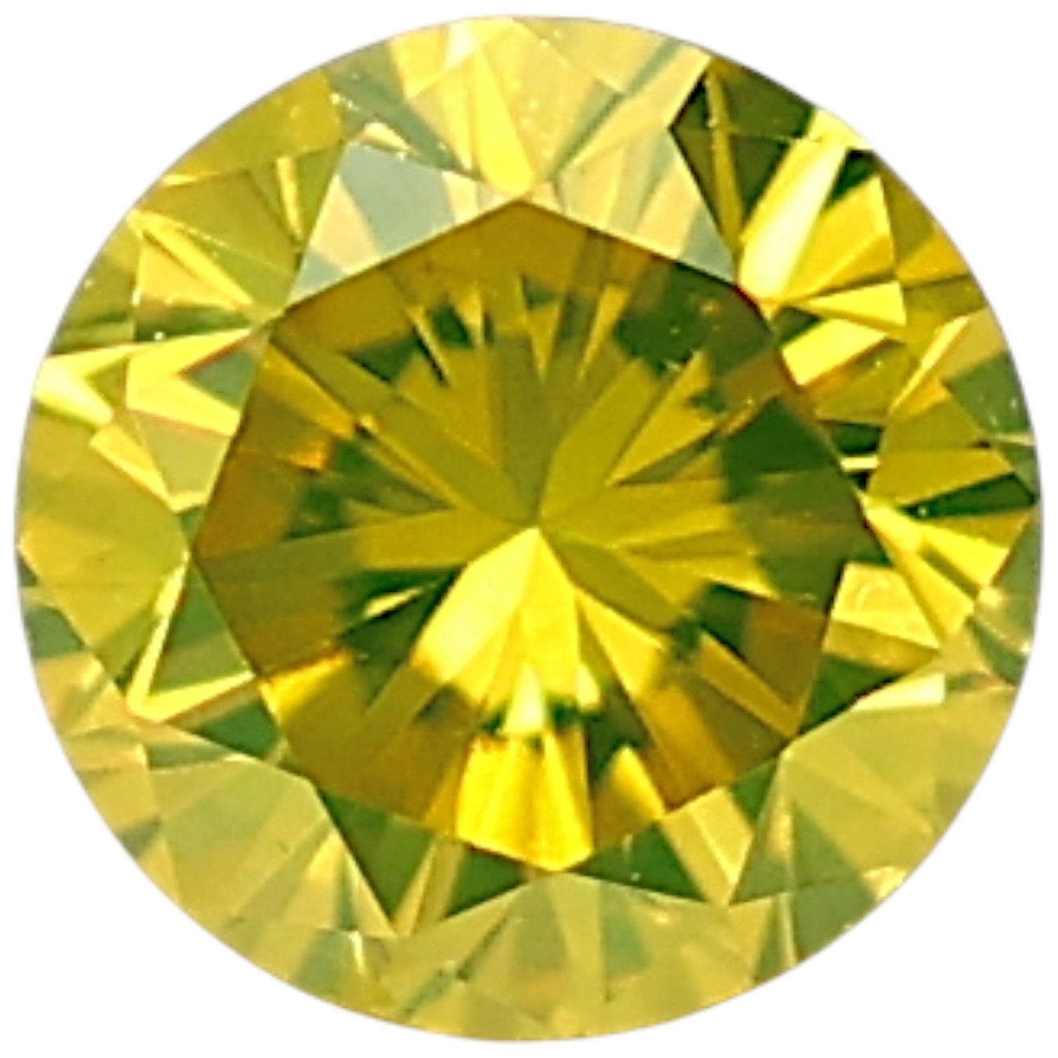 0.197 ct Fancy Vivid Greenish Yellow VS2 - R T Diamonds